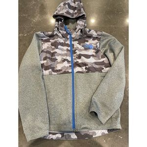 Northface Boys Camo Rain Fleece Jacket Small